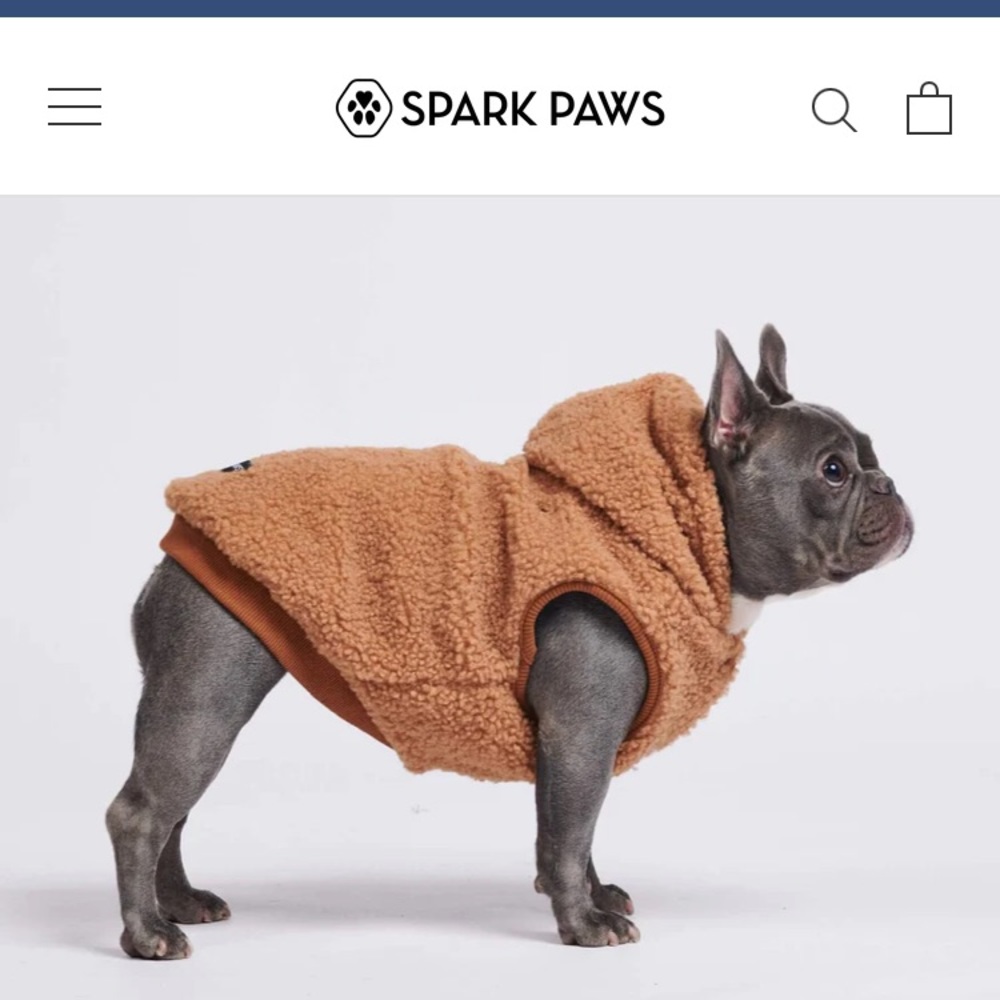 NWT Spark Paws Teddy Sherpa dog jacket